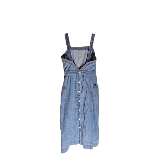 Madewell Size 2 Blue Denim Button Up Dress - Picture 12 of 12